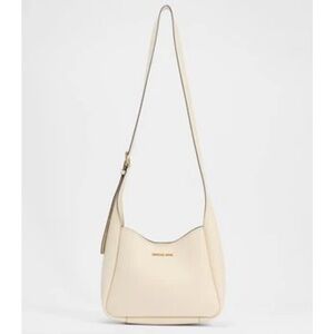 MICHAEL KORS Birch in Lt Cream Medium Pebbled Leather Messenger Bag NWT $328